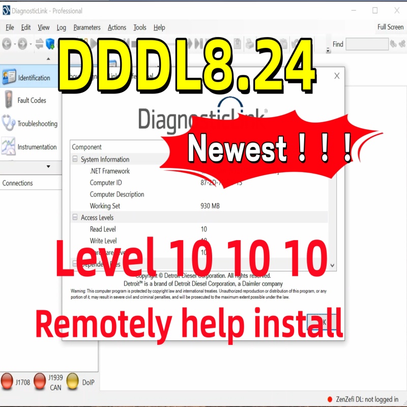 Auto Repair Shop Diagnostics - 2026 Nieuwste DDDL 8.24 Detroit Diesel