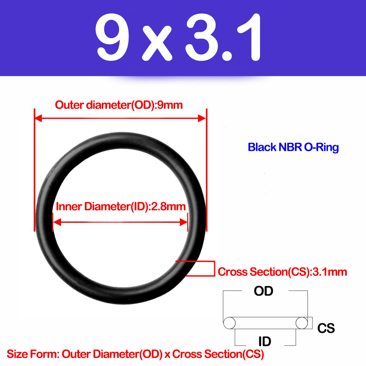  doorsnede (CS) 3,1 mm, NBR O- - Auto Repair Cs recensie en prijs