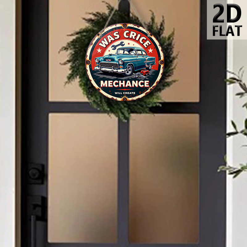 2D-vlak, retro autoreparatiewe - Auto Repair Shop Logo recensie en prijs