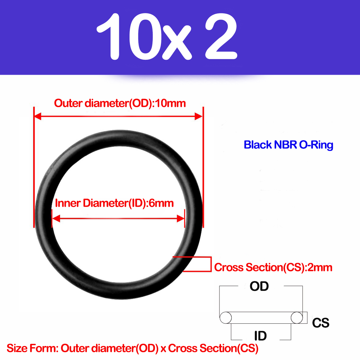 WD CS 2 mm, NBR O-ring afdicht - Auto Repair Cs recensie en prijs