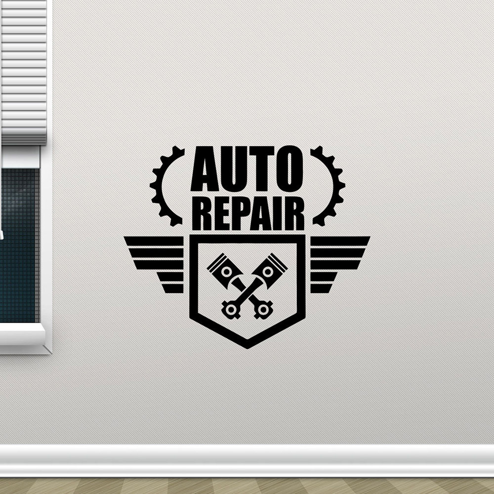 Auto Reparatie Muurstickers Cr - Auto Repair Shop Logo recensie en prijs